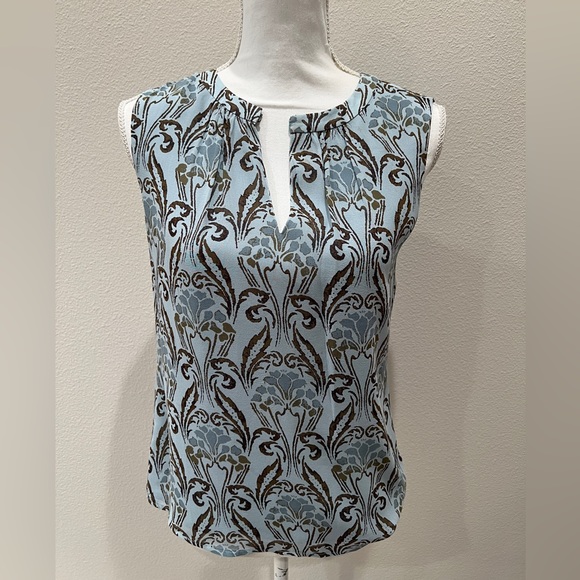 Tory Burch Print Silk Sleeveless Tank Top Size 2 EUC - Picture 2 of 11